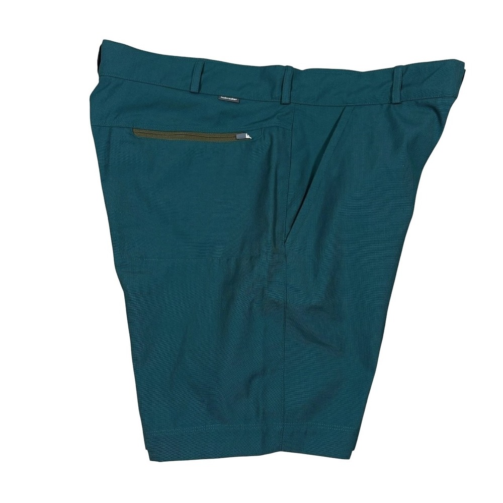Icebreaker Shorts Mens 35 Merino Hike Short 8" Wool Cotton Canvas Hike Climbing